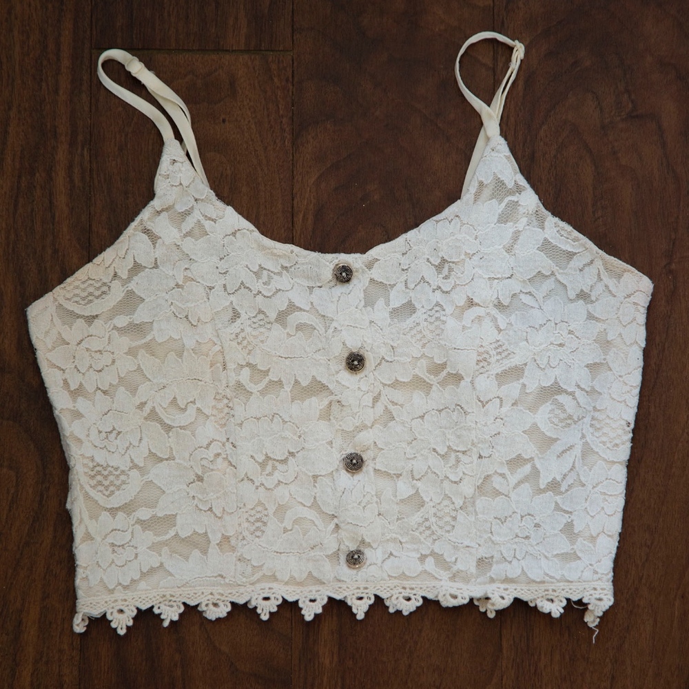 Lace Crop Top Small